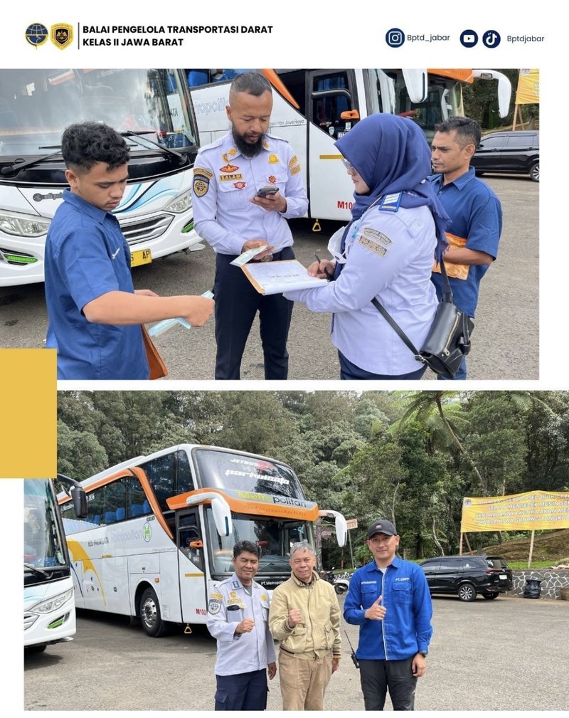 Rampcheck Angkutan Pariwisata Di Objek TWA Tangkuban Perahu Kabupaten Subang