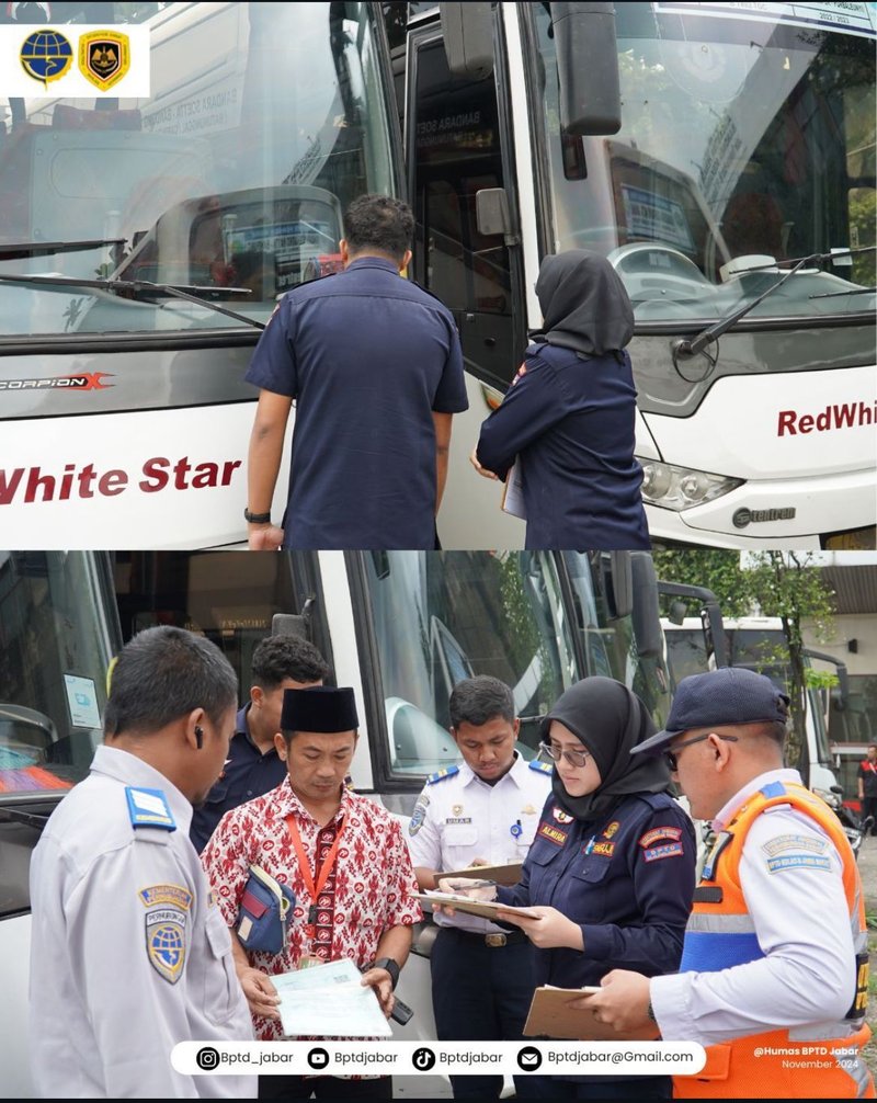 Rampcheck Bus Angkutan Pariwisata Dalam Rangka Persiapan Natal dan Tahun Baru 2024/2025