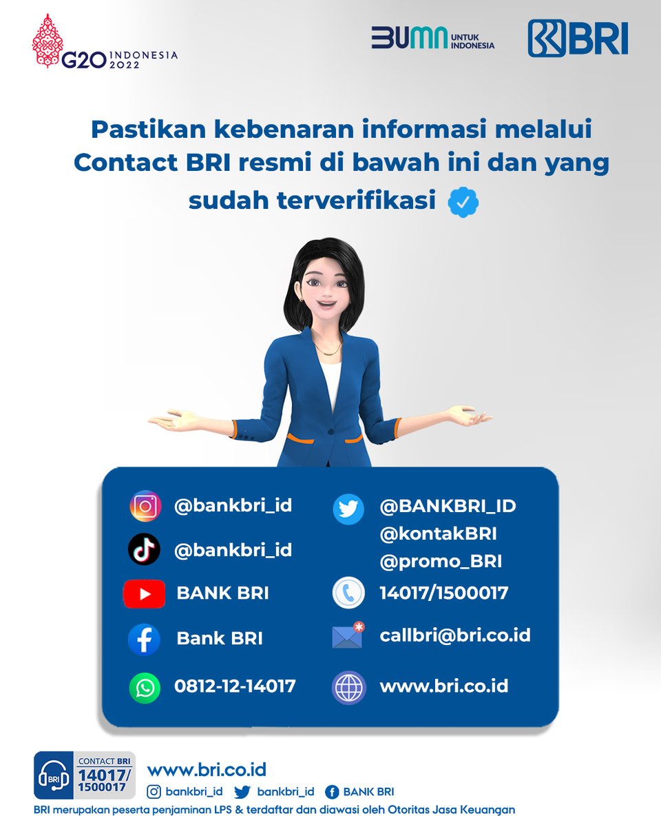 LAYANAN BRI 24 JAM - HUBUNGI WHATSAPP